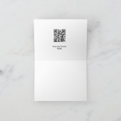 Carte De Remerciements simple blanc noir classique edi bat mitzvah (Intérieur)