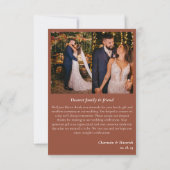 Carte De Remerciements Simple Boho Pampas Grass Terracotta Photo Appartem (Dos)