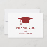 Simple Burgundy Mortar Board Modernité Graduation