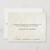 Carte De Remerciements Simple Business Rustique Boho Or Cœur Script (Dos)