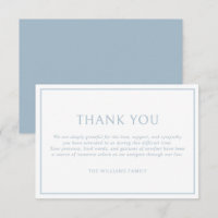 Simple Cadre Dusty Blue Classique Deuil Sympathie