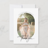 Carte De Remerciements Simple Capsule Photo Bohème Rustique de Fête de Ma (Devant)