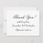 Carte De Remerciements Simple chic élégant Mariage blanc (Devant)