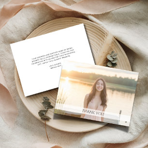 Carte De Remerciements Simple Classic Typography Bridal Shower Photo