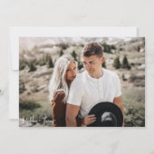 Carte De Remerciements Simple classique Dusty Rose rose 2 Mariage photo (Dos)