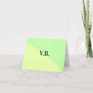 Carte De Remerciements Simple couleur solide ajouter nom texte monogramme