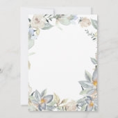 Carte De Remerciements Simple Croix d'Eucalyptus et d'Or | Photo Baptême (Dos)