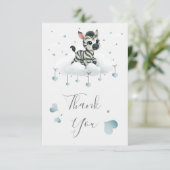 Carte De Remerciements Simple cute little zebra (Debout devant)