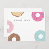 Carte de remerciements simple de beignet (Devant / Derrière)