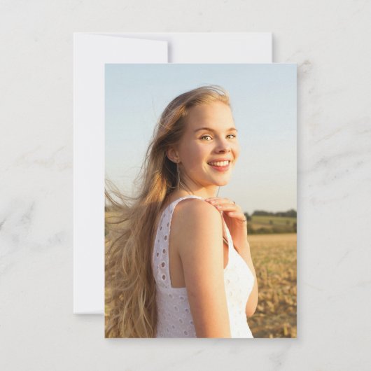 carte de remerciements simple de diplôme en soins (Dos)