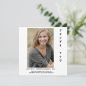 Carte de remerciements simple d'écriture photo (Debout devant)