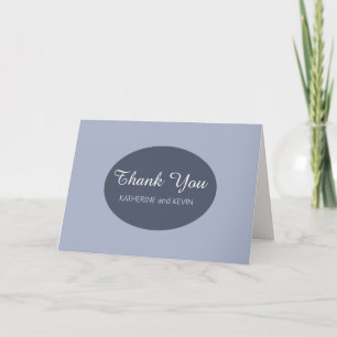 Carte De Remerciements Simple Dusty bleu et blanc