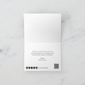 Carte De Remerciements Simple élégance Moderne Marbre Or Entreprise (Intérieur)