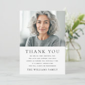 Carte De Remerciements Simple élégance photo funéraire sympathie (Debout devant)