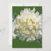 Carte De Remerciements Simple Elégance White Bloom Chrysanthemum Mariage (Devant)
