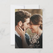 Carte De Remerciements Simple Elegant Burnt Orange Moderne Script Minimal (Devant)