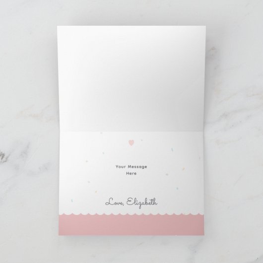 Carte De Remerciements Simple Elegant Douce Alpaca Llama Baby shower fill (Intérieur)