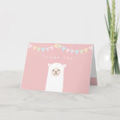 Carte De Remerciements Simple Elegant Douce Alpaca Llama Baby shower fill (Devant)
