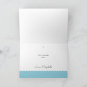 Carte De Remerciements Simple Elegant Doux Alpaca Llama Baby shower garço (Intérieur)