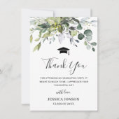 Carte De Remerciements Simple Élégant Feuillage de Eucalyptus PHOTO de re (Devant)