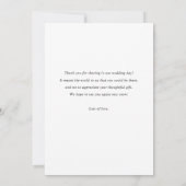 Carte De Remerciements Simple Elegant Gold Typography Mariage photo (Dos)