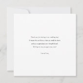 Carte De Remerciements Simple Elegant Gold Typography Mariage photo (Dos)