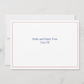 Carte De Remerciements Simple Elegant Labor Day avec drapeau américain (Dos)