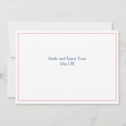 Carte De Remerciements Simple Elegant Labor Day avec drapeau américain (Dos)