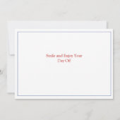 Carte De Remerciements Simple Elegant Labor Day avec drapeau américain (Dos)