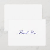 Carte De Remerciements Simple, Élégant, lettrage bleu (Devant / Derrière)