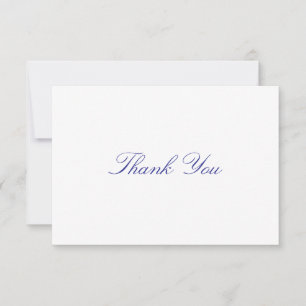 Carte De Remerciements Simple, Élégant, lettrage bleu