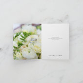 Carte De Remerciements Simple Elegant Modern Gold Photo Mariage (Intérieur)