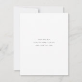 Carte De Remerciements Simple Elegant moderne Mariage photo de script noi (Dos)