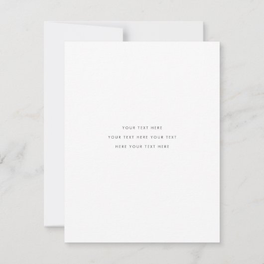 Carte De Remerciements Simple Elegant moderne Mariage photo de script noi (Dos)