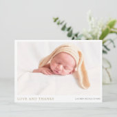 Carte De Remerciements Simple élégant moderne personnalisé garçon ou fill (Debout devant)