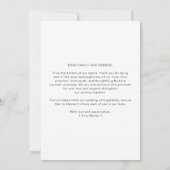 Carte De Remerciements Simple Elegant Script Destination Wedding Photo (Dos)