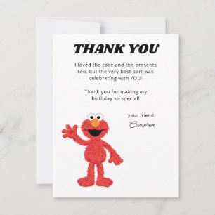 Carte De Remerciements Simple Elmo 1er Anniversaire
