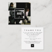 Carte de remerciements simple en gras minimaliste (Devant / Derrière)