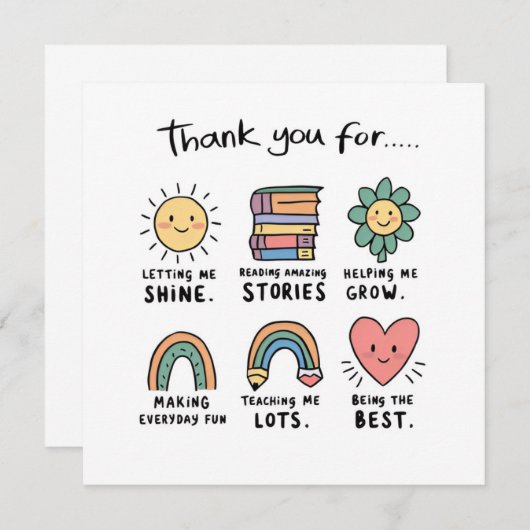 Carte De Remerciements Simple et Beau (Devant / Derrière)