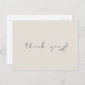 Carte de remerciements simple et minimale (Devant / Derrière)