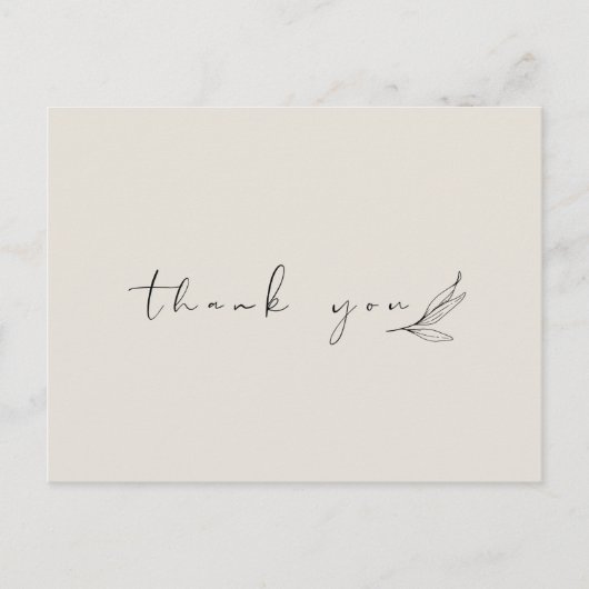 Carte de remerciements simple et minimale (Devant)