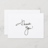 Carte de remerciements simple et propre pour les p (Devant / Derrière)