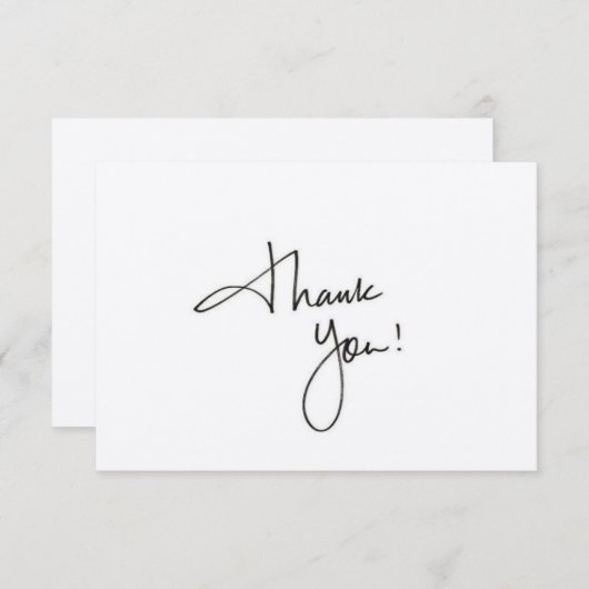 Carte de remerciements simple et propre pour les p (Devant / Derrière)