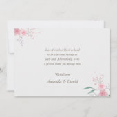 Carte De Remerciements Simple Fleur Élégant (Dos)