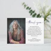 Carte De Remerciements Simple Funeral Photo (Debout devant)