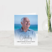Carte De Remerciements Simple Funeral Photo Folded (Devant)