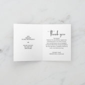 Carte De Remerciements Simple Funeral Photo Folded (Intérieur)