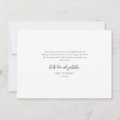 Carte De Remerciements Simple Gold Script 3 Photo Baby (Dos)