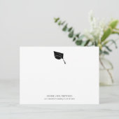 Carte De Remerciements Simple Graduation Classic Classe de Casquette de 2 (Debout devant)
