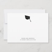 Carte De Remerciements Simple Graduation Classic Classe de Casquette de 2 (Devant)